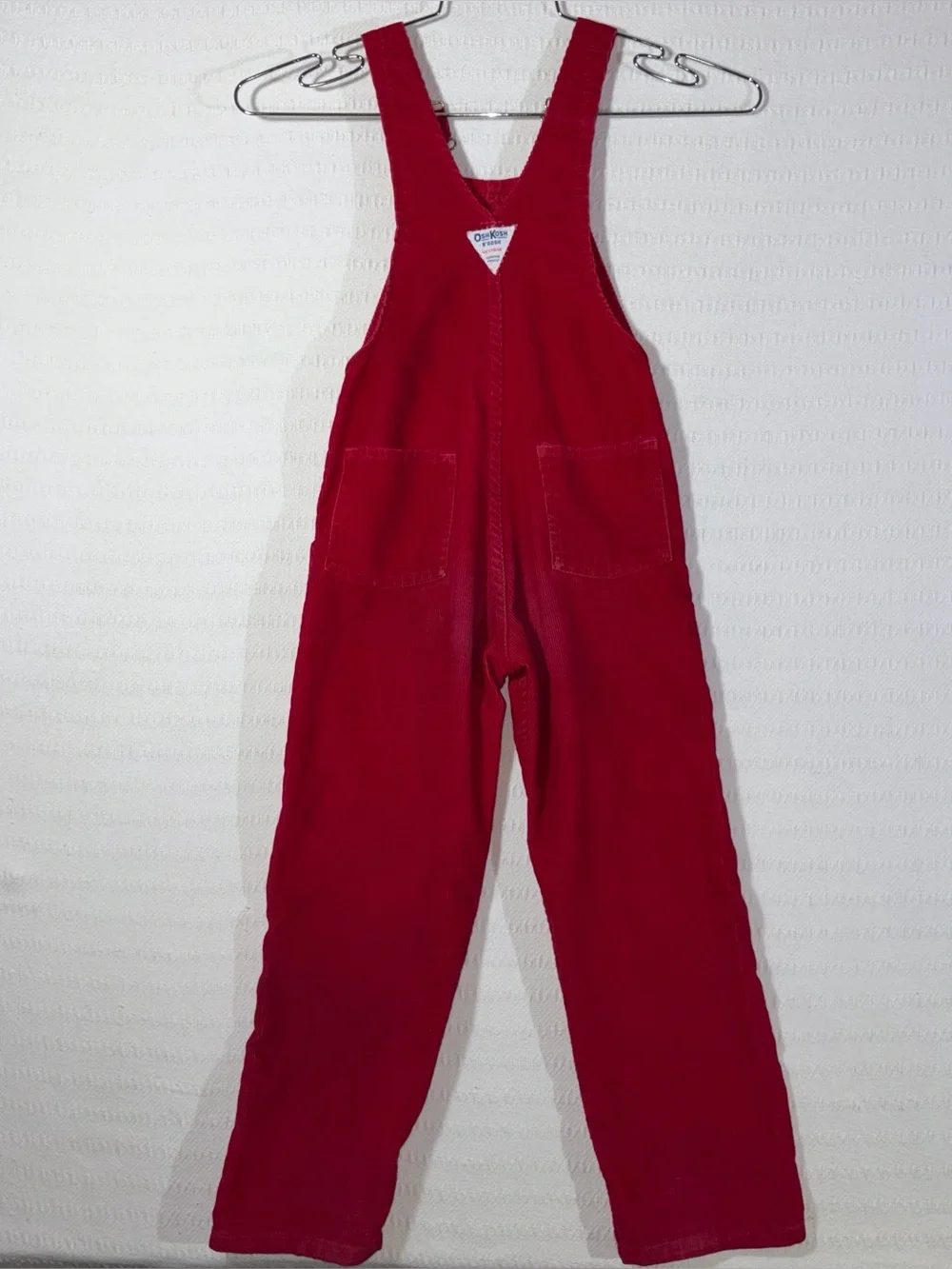 Vintage Osh Kosh B'Gosh Kids Corduroy Vestbak Bib Overalls Size 6X/7 USA